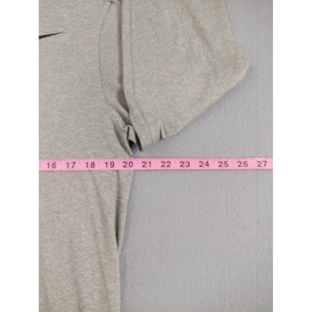 Nike Men Athletic Shirt M Gray Dri Fit 100% Polyester Logo Long Sleeve Crew Neck - Picture 9 of 16